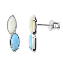 Orecchini in argento con Turchese