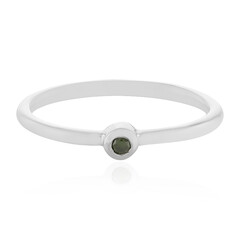 Anello in argento con Diamante Verde