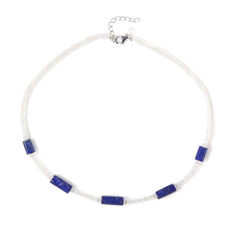 Ciondolo In Argento Sterling Con Pietra Di Luna Arcobaleno: Collana Boho - Foto 6