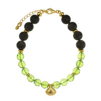Bracciale in argento con Ambra Verde Colombiana