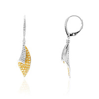 Orecchini in oro con Diamante Giallo SI2 (CIRARI)