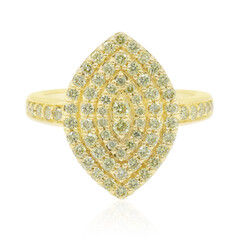 Anello in oro con Diamante Giallo Canarino SI1