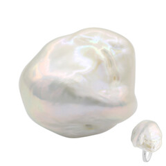 Anello in argento con Perla di Acqua Dolce (TPC)