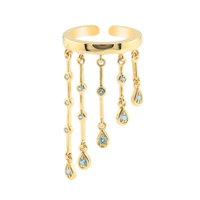 Anello in argento con Topazio Blu Svizzero (M de Luca)