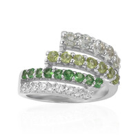 Anello in argento con Ametista Verde