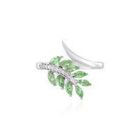 Anello in argento con Tsavorite della Tanzania