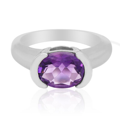 Anello in argento con Ametista Zambiana