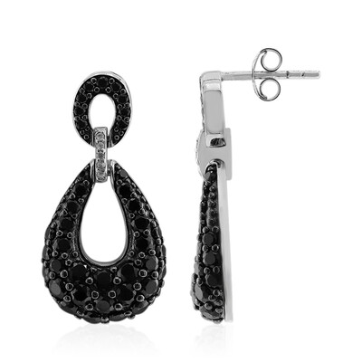 Orecchini in argento con Spinello Nero