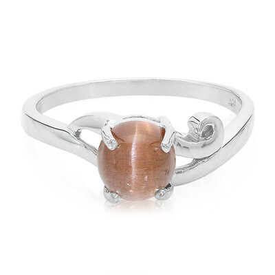 Anello placcato in platino con Scapolite Occhio di Gatto