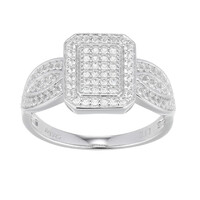 Anello in argento con Topazio Bianco