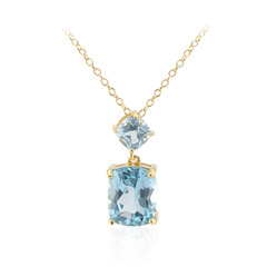 Collana in argento con Topazio Blu Cielo