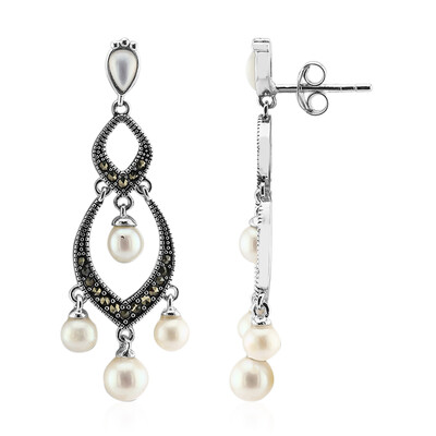 Orecchini in argento con Perla d'Acqua Dolce Bianca
