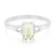 Anello placcato in platino con Kunzite Canarino