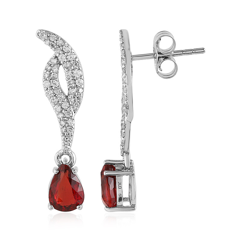 Donna Orecchini Boulder Nero Opale Vero Oro 585 Spina Giallo Chiusura A