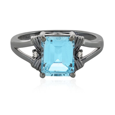 Anello in argento con Topazio Blu Cielo