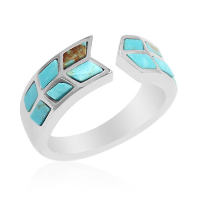 Anello in argento con Turchese Kingman (Anne Bever)