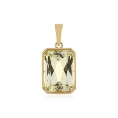 Ciondolo in oro con Kunzite Canarino