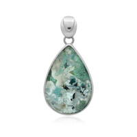 Ciondolo in argento con Gemma Silicea (Bali Barong)