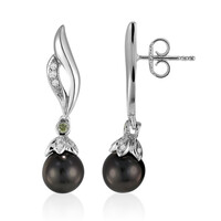 Orecchini in argento con Perla Tahitiana (TPC)
