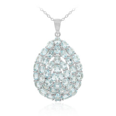 Collana in argento con Topazio Blu Cielo