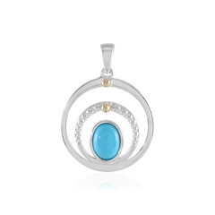 Ciondolo in argento con Turchese Sleeping Beauty (Granulieren)