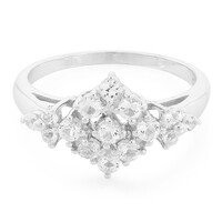 Anello in argento con Topazio Bianco
