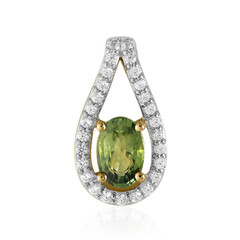 Ciondolo in oro con Zaffiro Verde Acacia del Queensland (Mark Tremonti)