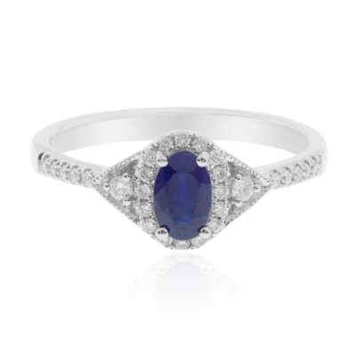 Anello in oro con Zaffiro Ceylon
