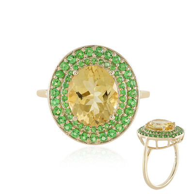Anello in oro con Berillo Giallo