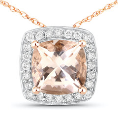 Collana in oro con Morganite