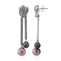 Orecchini in argento con Perla Ming (Annette classic)
