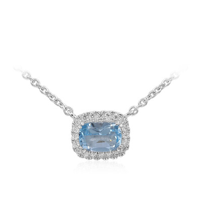 Collana in argento con Topazio Blu Cielo