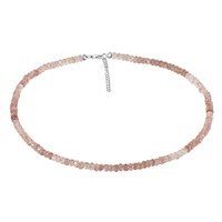 Collana in argento con Quarzo Fragola