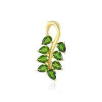 Ciondolo in argento con Diopside Russo