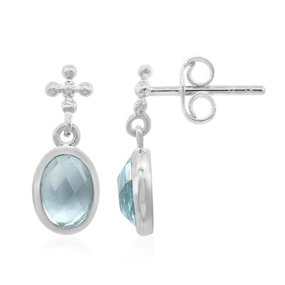 Orecchini in argento con Topazio Blu Cielo
