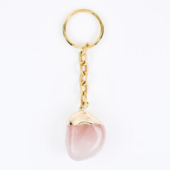 Accessorio in acciaio inossidabile con Quarzo Rosa