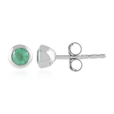 Orecchini in argento con Smeraldo Colombiano