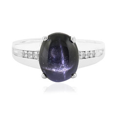 Anello in argento con Diopside Stellato d'India