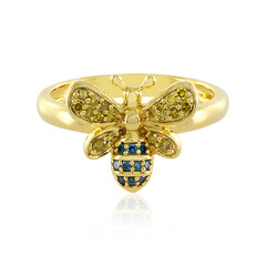 Anello in argento con Diamante Giallo PK