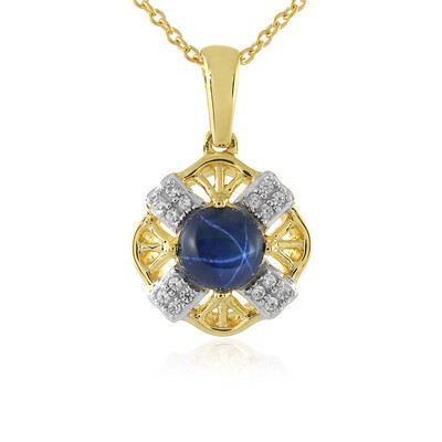 Collana in argento con Zaffiro Stellato Blu