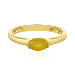 Anello in argento con Zaffiro Giallo del Madagascar