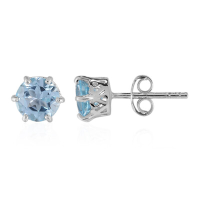 Orecchini in argento con Topazio Blu Cielo