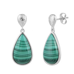 Orecchini in argento con Malachite