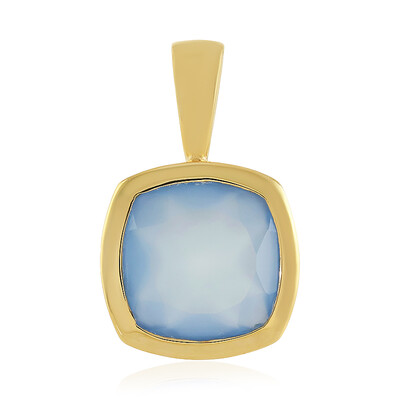Ciondolo in argento con Calcedonio Blu