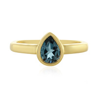 Anello in argento con Topazio Blu Londra