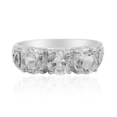 Anello in argento con Topazio Bianco