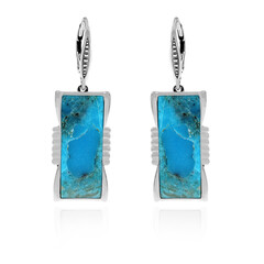 Orecchini in argento con Turchese Kingman Mohave Blu (Faszination Türkis)