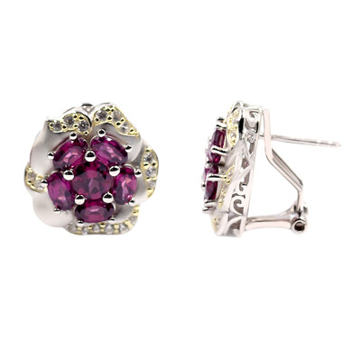 Orecchini in argento con Rodolite (Dallas Prince Designs)