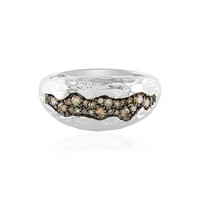 Anello in argento con Diamante Champagne I2 (de Melo)