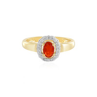 Anello in argento con Opale Ciliegia